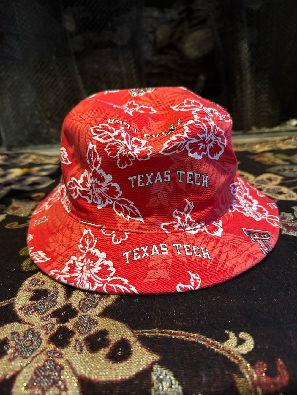 TEXAS TECH UNIVERSITY BUCKET HAT REYN SPOONER UNIVERSITY- ALOHA PRINT